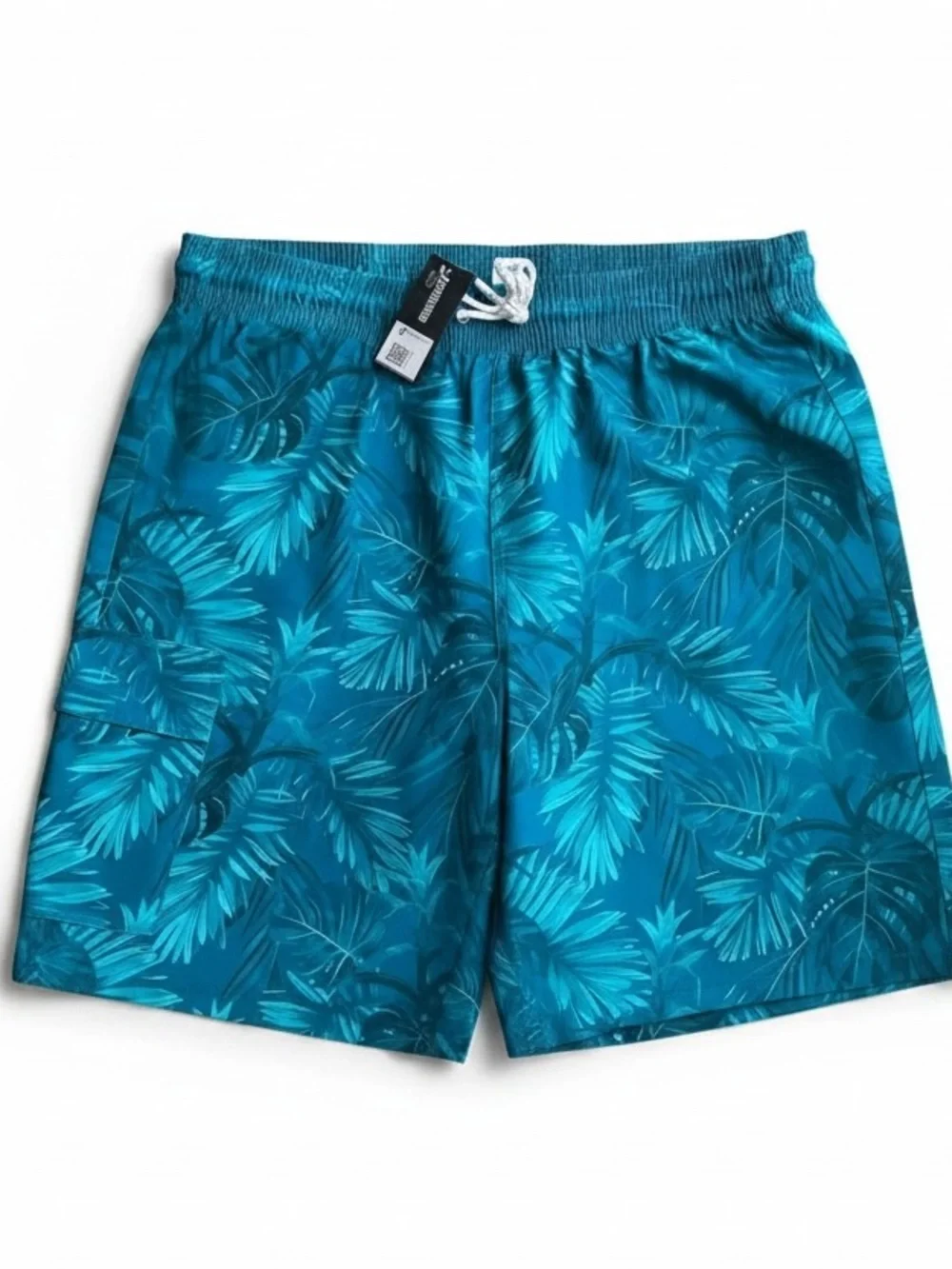 🆕 Dad-Mens Swim Trunks With Compression Liner-5in/9in BlueTropical